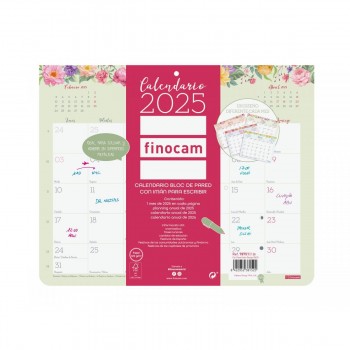 CALENDARIO PARED IMAN FINOCAM DESIGN ESCRIBIR 25X20 2025