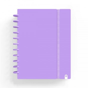 CUADERNO INGENIOX FOAM A4 80H CUADRICULA MALVA PASTEL