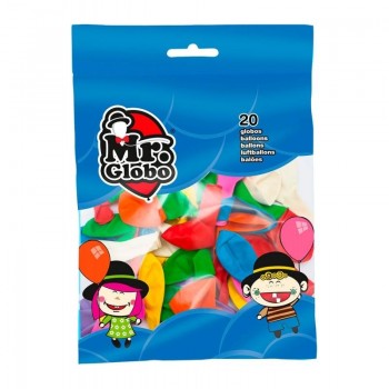 GLOBOS DE COLORES BOLSA DE 20 UNIDADES