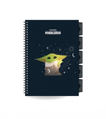 CUADERNO PROJECT BOOK MANDALORIAN B5 CON DIVISORES CUADRÍCULA 80G 100 HOJAS