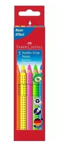PACK 5 ECOLAPICES NEON COLORES SURTIDOS FABER CASTELL