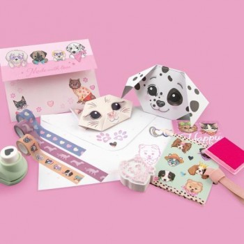 SET DE CARTAS LOVE KITTY AND DOGGY