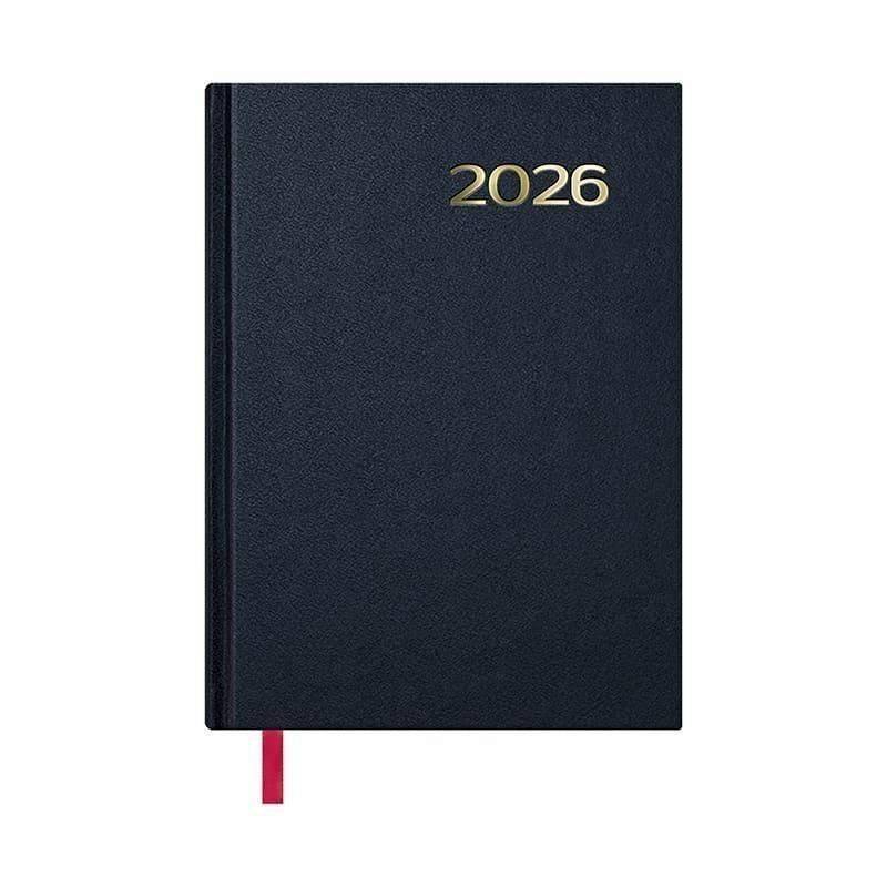 AGENDA ANUAL DOHE 2026 SINTEX DIA PAGINA COLOR NEGRO A5