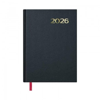 AGENDA ANUAL DOHE 2026 SINTEX DIA PAGINA COLOR NEGRO A5