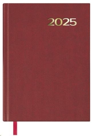 AGENDA ANUAL DOHE 2025 SINTEX DIA PAGINA COLOR BURDEOS