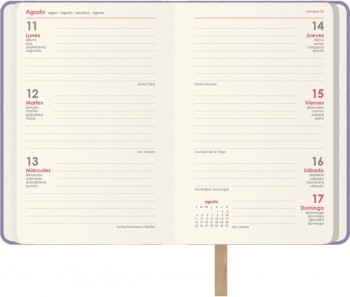 AGENDAS ANUALES 2026 SAMBA MORADO SEMANA VISTA BOLSILLO 8,5 x 13