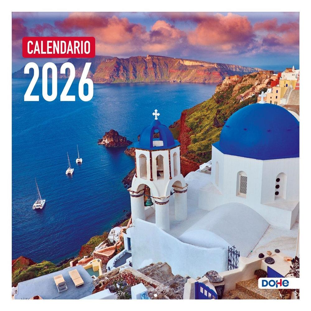 CALENDARIO PARED 2026  CIUDADES MES VISTA 30 x 30