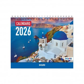 CALENDARIO SOBREMESA 2026  CIUDADES MES VISTA 15 x 21