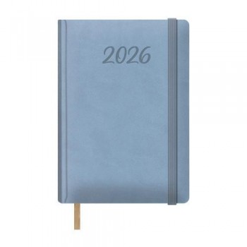 AGENDAS ANUALES 2026 SAMBA AZUL CLARO DÍA PÁGINA 15 x 21