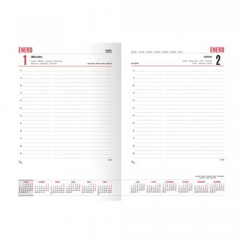 AGENDAS ANUALES 2026 PRETTY AZUL DÍA PÁGINA 12,5 x 18