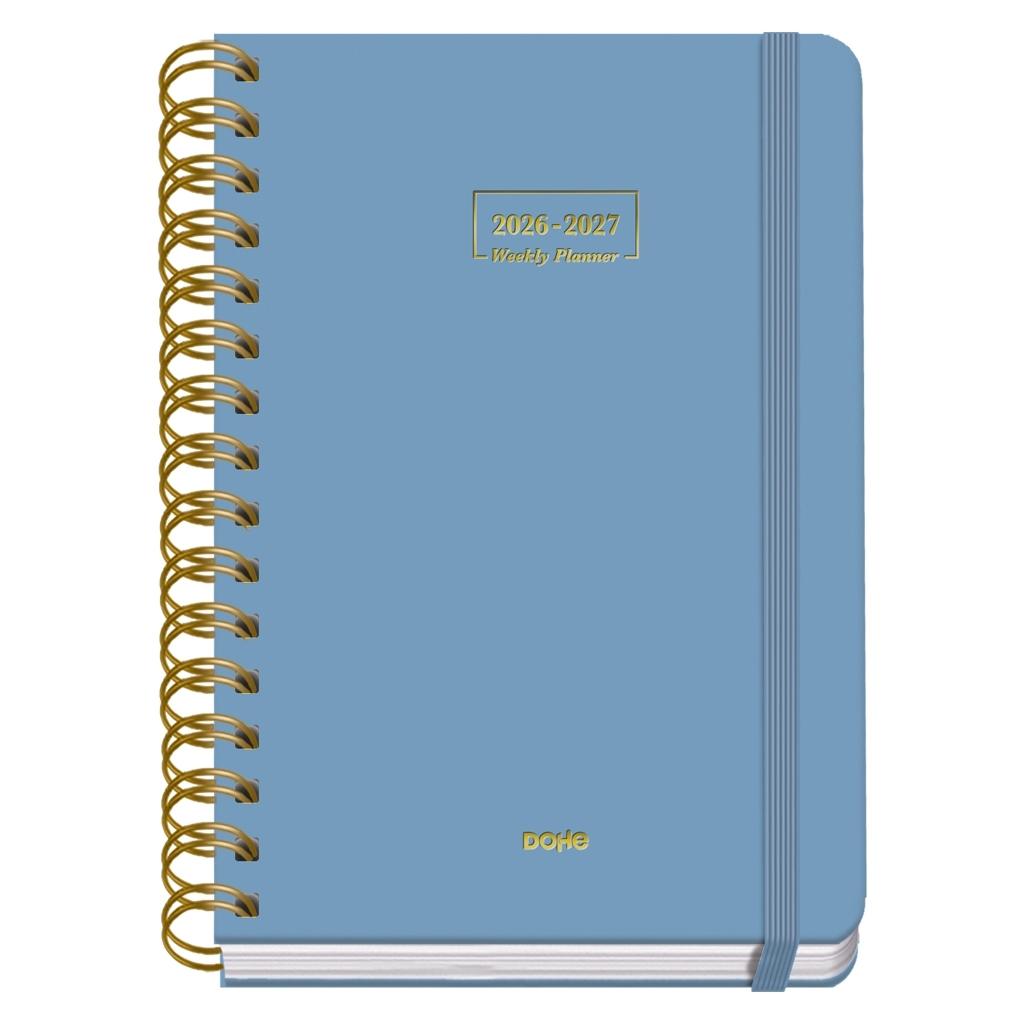 (26) AGENDA ESCOLAR 2026-2027 PREMIUM WIRE'O DÍA PÁGINA AZUL A5 120 X 170