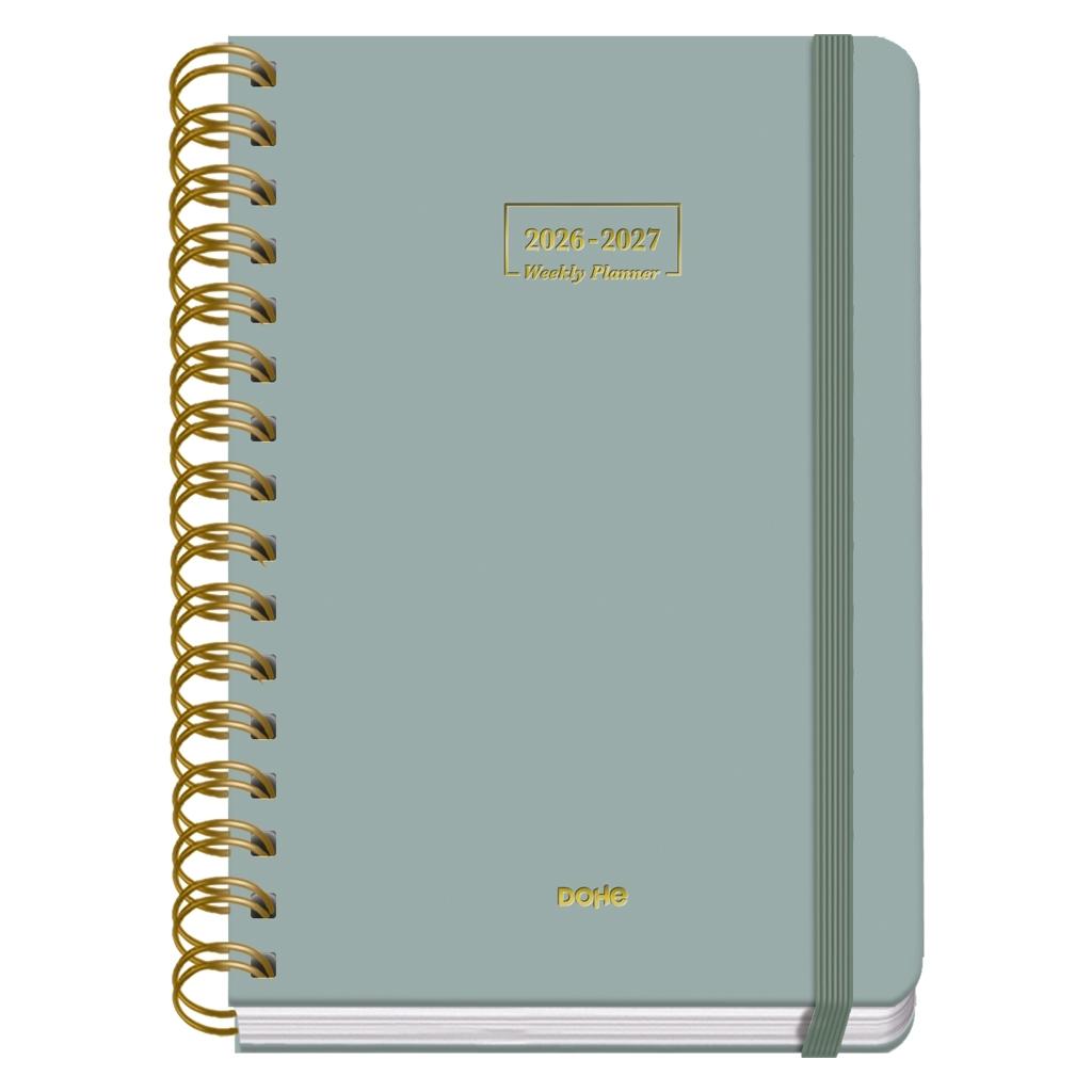 (26) AGENDA ESCOLAR 2026-2027 PREMIUM WIRE'O DÍA PÁGINA VERDE A5 150 X 210