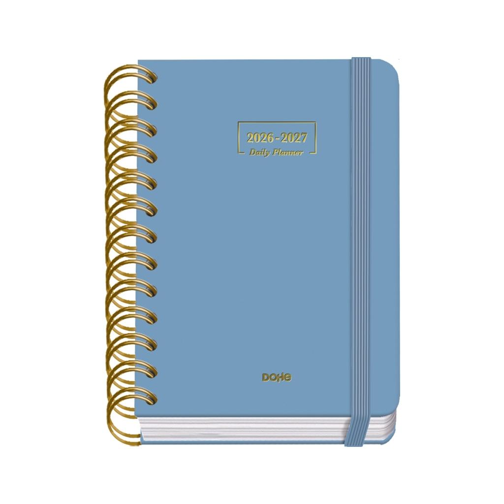 (26) AGENDA ESCOLAR 2026-2027 PREMIUM WIRE'O DÍA PÁGINA AZUL A6 120 X 170