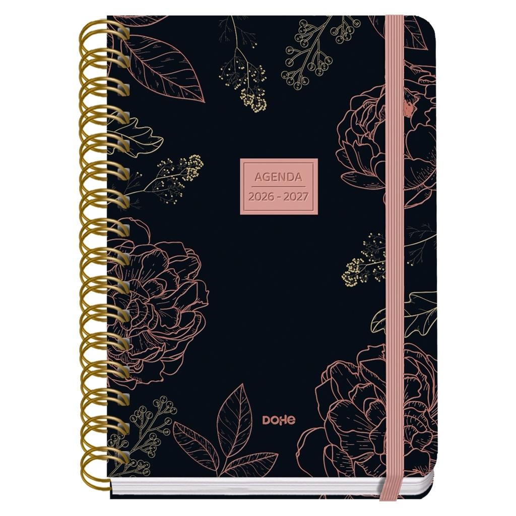 (26) AGENDA ESCOLAR 2026-2027 PREMIUM WIRE'O DÍA PÁGINA NOIR A5 150 X 210
