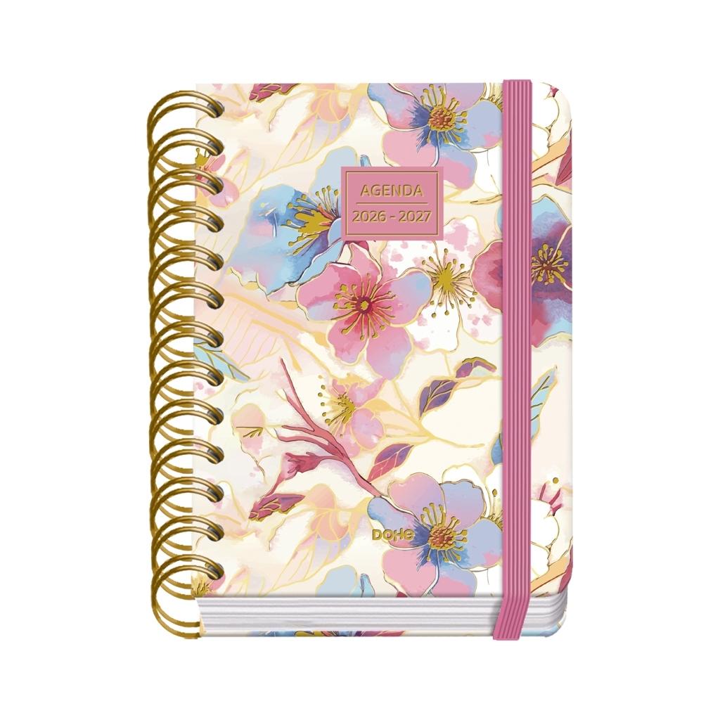 (26) AGENDA ESCOLAR 2026-2027 PREMIUM WIRE'O DÍA PÁGINA MAGNOLIA A6 120 X 170
