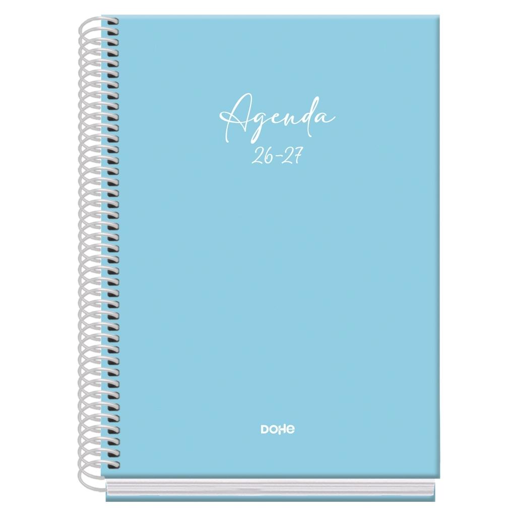 (26) AGENDA ESCOLAR 2026-2027 BASIC SERENITY ESPIRAL DÍA PÁGINA AZUL A5 150 X 210