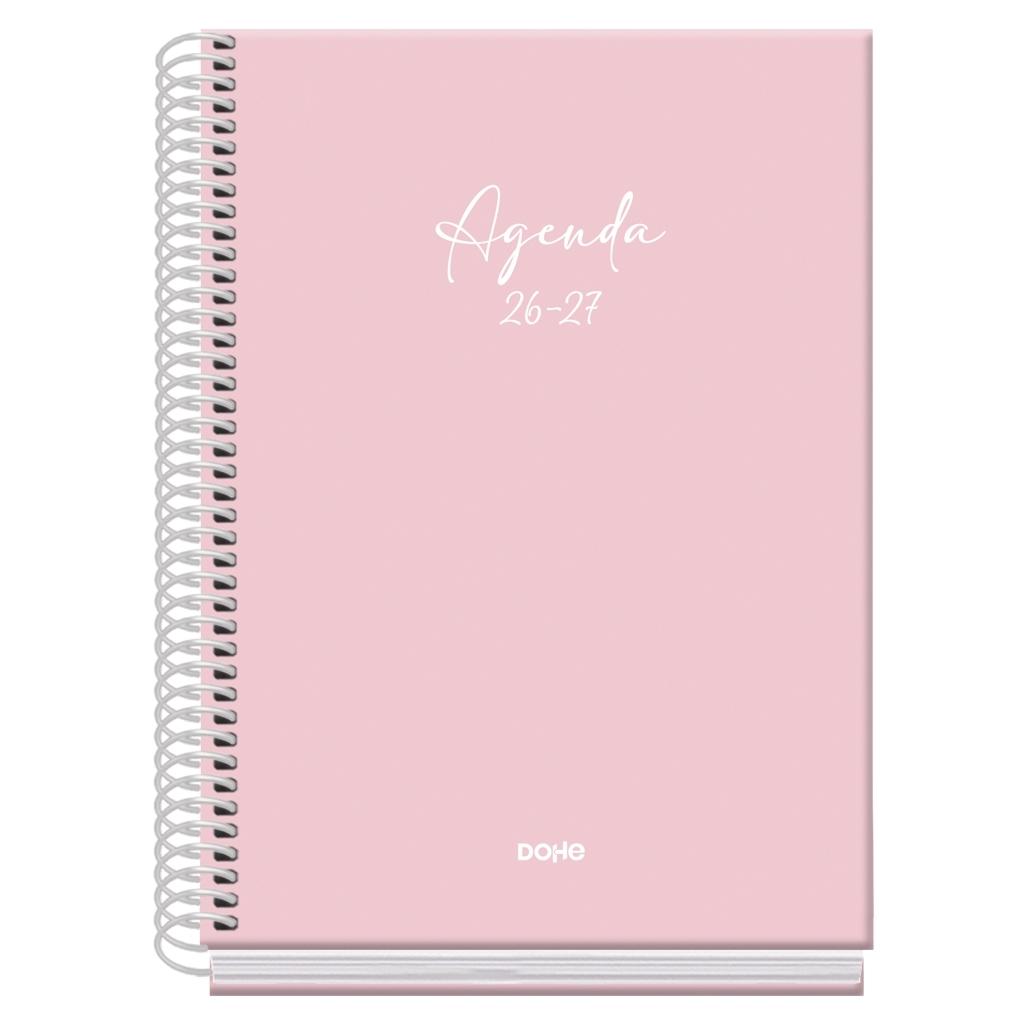 (26) AGENDA ESCOLAR 2026-2027 BASIC SERENITY ESPIRAL DÍA PÁGINA ROSA A5 150 X 210