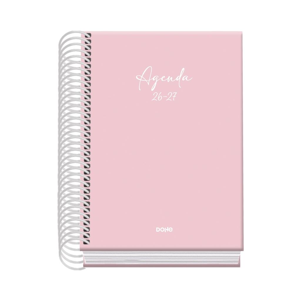 (26) AGENDA ESCOLAR 2026-2027 BASIC SERENITY ESPIRAL DÍA PÁGINA ROSA A6 120 X 170