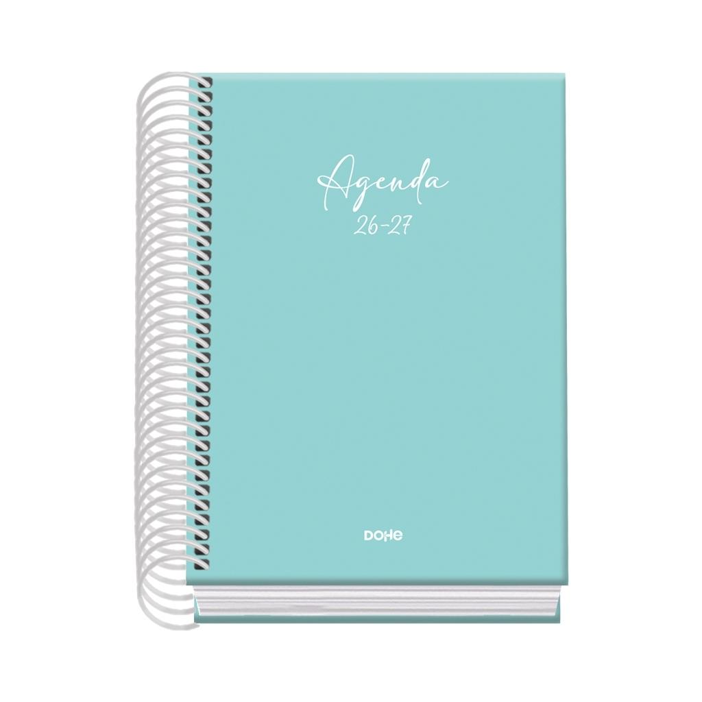 (26) AGENDA ESCOLAR 2026-2027 BASIC SERENITY ESPIRAL DÍA PÁGINA VERDE A6 120 X 170