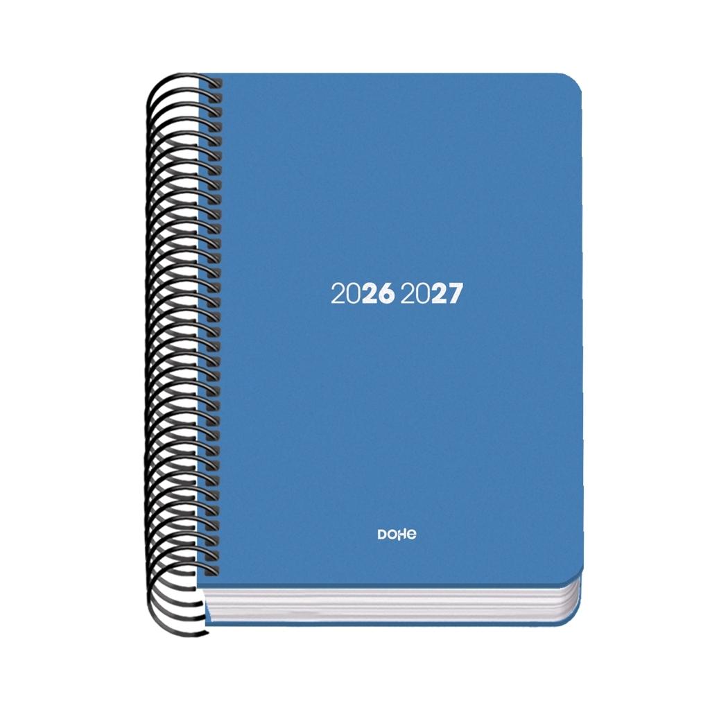 (26) AGENDA ESCOLAR 2026-2027 ELEMENT PP ESPIRAL DÍA PÁGINA AZUL A6 120 X 170