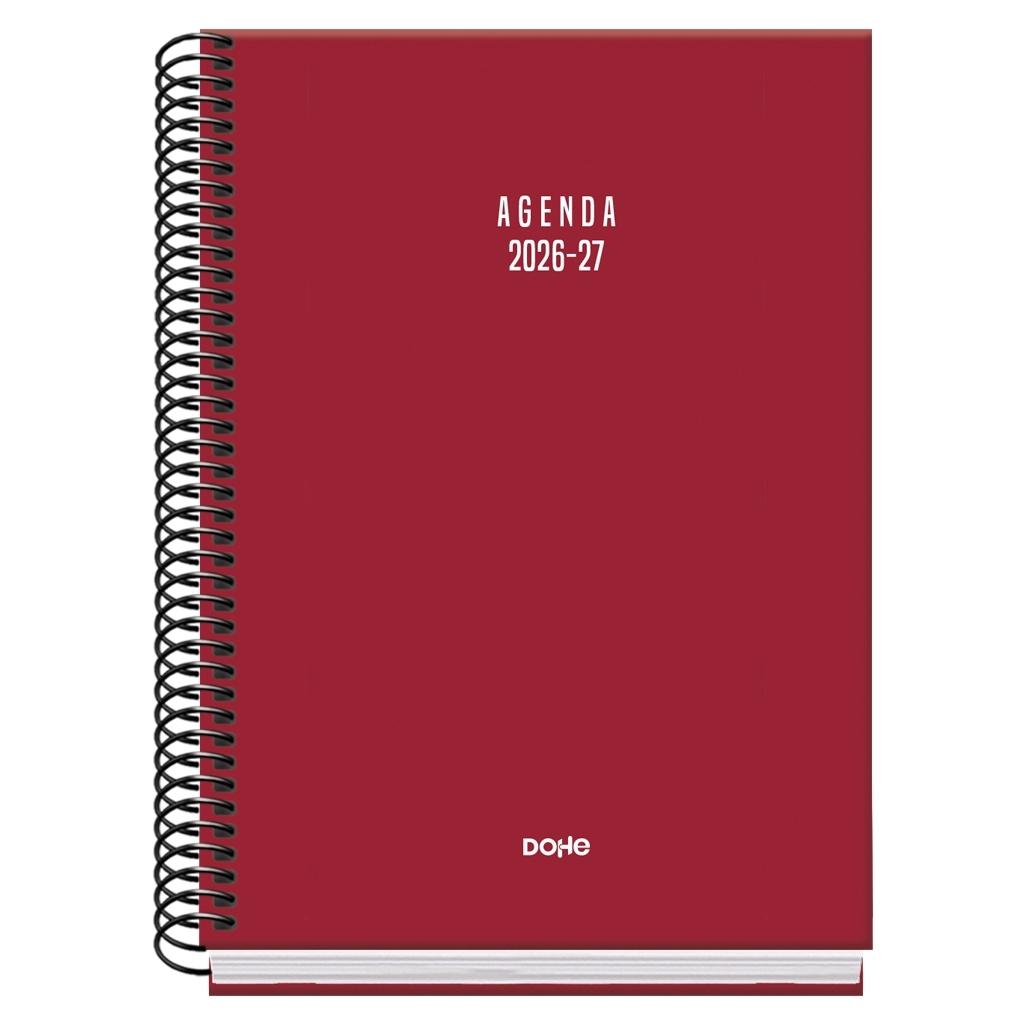 (26) AGENDA ESCOLAR 2026-2027 BASIC COLOUR VIBES ESPIRAL SEMANA VISTA BURDEOS A5 150 X 210