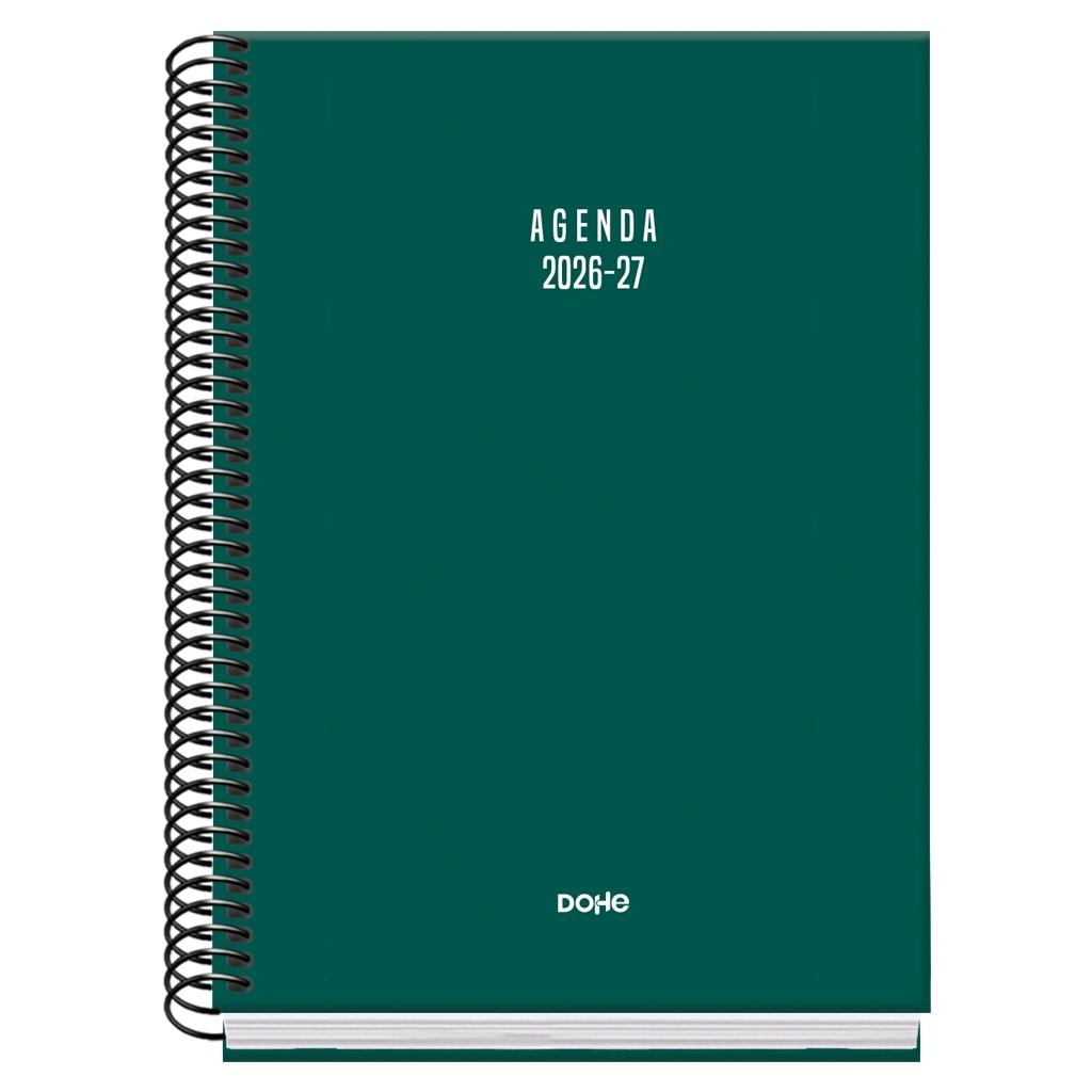 (26) AGENDA ESCOLAR 2026-2027 BASIC COLOUR VIBES ESPIRAL DÍA PÁGINA VERDE A5 150 X 210