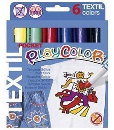 PLAYCOLOR TEXTIL POCKET 6 COLORES 10501