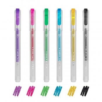 SET 5 BOLIGRAFOS MINI GLITER GEL