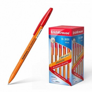 (24) BOLIGRAFO BASICO PUNTA FINA TIPO BIC NARANJA COLOR ROJO