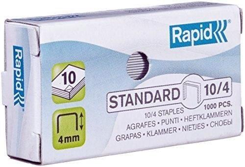 GRAPAS RAPID 10/4 CAJA 1000 UNIDADES Nº10 GALVANIZADA