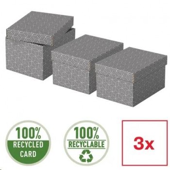 CAJA DE ALMACENAJE PEQUEÑAS 255X200X150 COLOR GRIS
