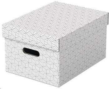 CAJA DE ALMACENAJE MEDIANA 365X265X205 COLOR BLANCO
