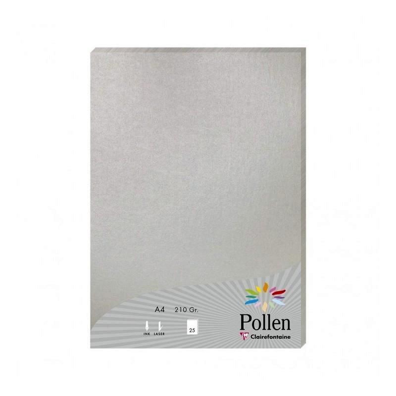 PAPEL POLLEN PACK 25H 210X297 PLATEADO 210G
