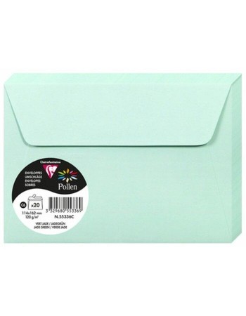 SOBRES POLLEN 114X162 COLOR VERDE JADE PACK DE 20