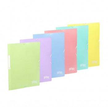 CARPETA GOMAS COLORES PASTEL SOFT CARCHIVO