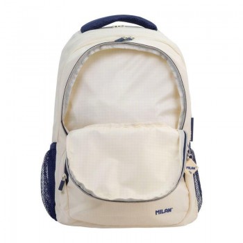 MOCHILA ESCOLAR 4 CREMALLERAS COLECCION 430 SINCE 1918 BEIGE