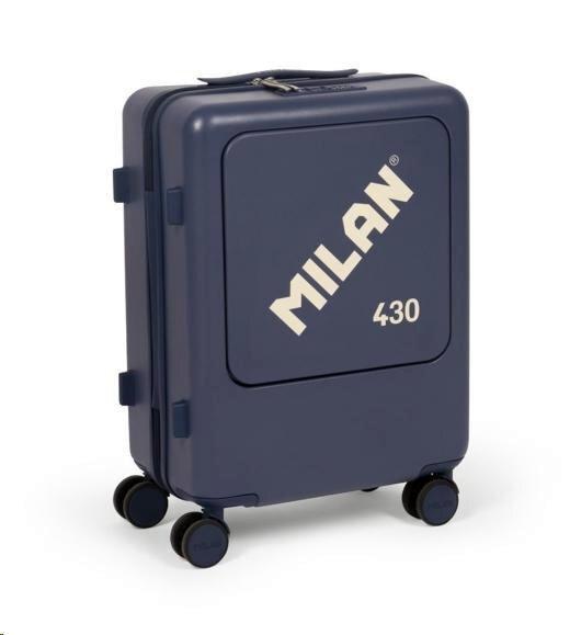 MALETA CABINA RÍGIDA 55 CM, MILAN 430 SINCE 1918, AZUL