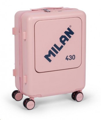 MALETA CABINA RÍGIDA 55 CM, MILAN 430 SINCE 1918, ROSA