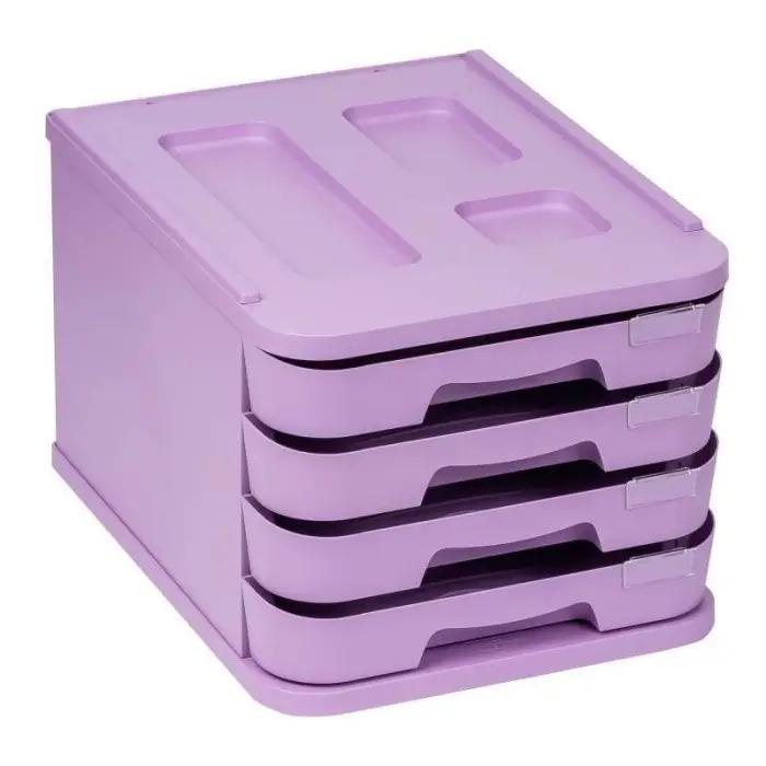 FAIBO MODULO DE 4 CAJONES VIOLETA PASTEL