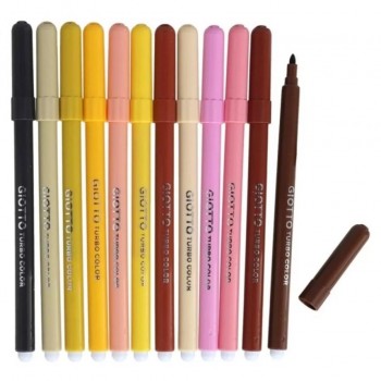 ROTULADOR FINO TURBO SKIN TONES CAJA DE 12 UNIDADES