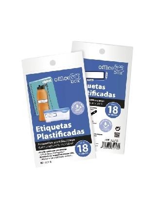 ETIQUETAS PLASTIFICADAS BLISTER 18 UNIDADES