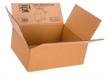 CAJA EMBALAJE 355X265X270 MARRON SENCILLA 3 MM