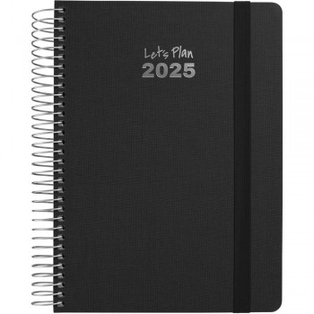 AGENDA ANUAL 2025 GRAFOPLAS D/P A5 FANCY NEGRO