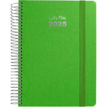 AGENDA ANUAL 2025 GRAFOPLAS D/P A5 FANCY VERDE