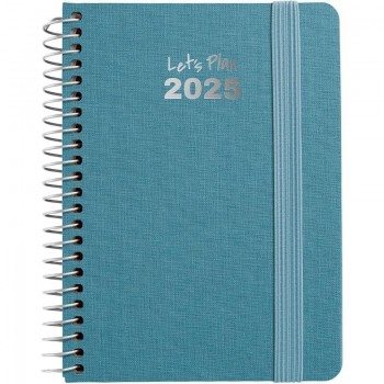 AGENDA ANUAL 2025 GRAFOPLAS D/P A5 FANCY AZUL