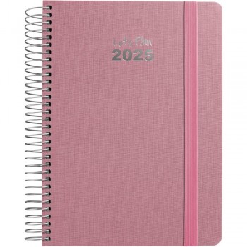 AGENDA ANUAL 2025 GRAFOPLAS D/P A5 FANCY ROSA PASTEL