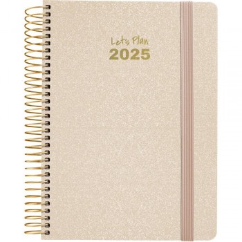 AGENDA ANUAL 2025 GRAFOPLAS D/P A5 METALLIC HABANA