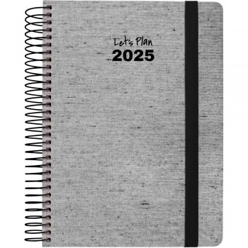 AGENDA ANUAL 2025 GRAFOPLAS D/P A5 ECOJEANS NEGRO