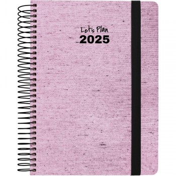 AGENDA ANUAL 2025 GRAFOPLAS D/P A5 ECOJEANS ROSA