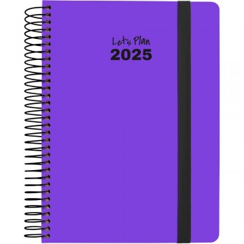 AGENDA ANUAL 2025 GRAFOPLAS D/P A5 NEÓN VIOLETA